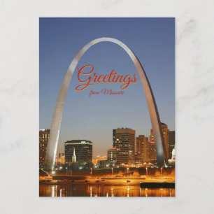 De Groeten van de Arch van de gateway van Missouri Briefkaart