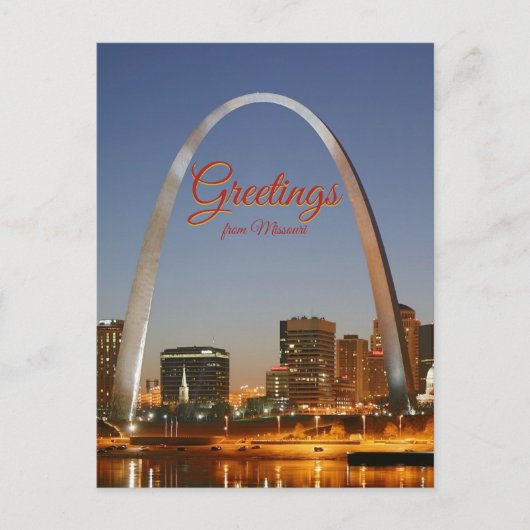 De Groeten van de Arch van de gateway van Missouri Briefkaart (Voorkant)