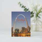 De Groeten van de Arch van de gateway van Missouri Briefkaart (Staand voorkant)