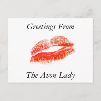 De groeten van de Avon Lady Post Kaart