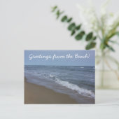 De groeten van de Beach. Briefkaart (Staand voorkant)
