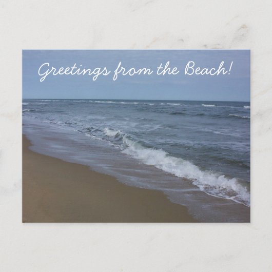 De groeten van de Beach. Briefkaart (Voorkant)