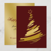 De Groeten van de Bedrijfs van de Vakantie rood en Feestdagenkaart (Voorkant / Achterkant)