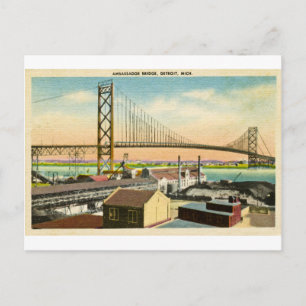 De groeten van de Brug van de Ambassadeur Detroit Briefkaart