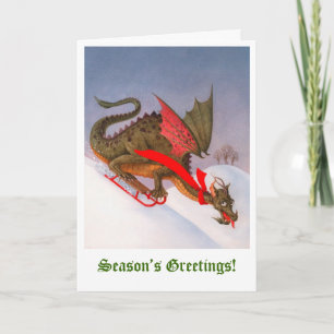 De groeten van de Dragon Season Feestdagen Kaart