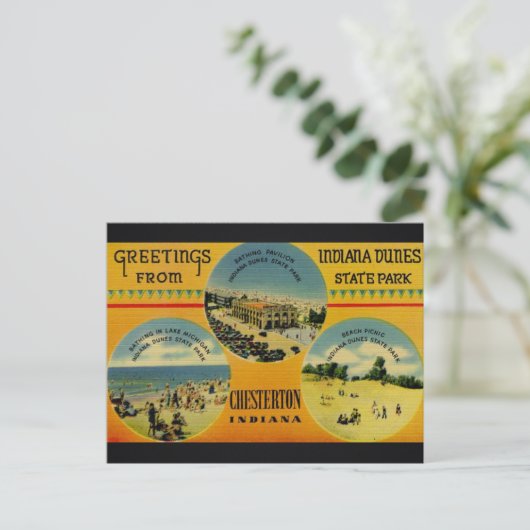 De groeten van de Duinen. Briefkaart (Staand voorkant)