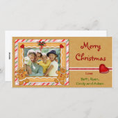 De Groeten van de Foto van de peperkoek Feestdagenkaart (Voorkant / Achterkant)