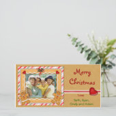 De Groeten van de Foto van de peperkoek Feestdagenkaart (Staand voorkant)