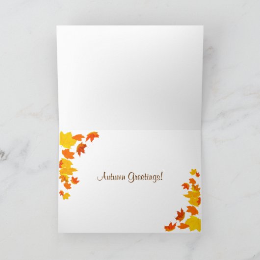 De Groeten van de herfst! Kaart (Binnen)