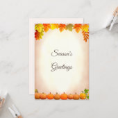 De groeten van de herfst van Season Kaart (Voorkant / Achterkant in situ)