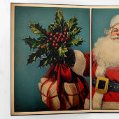 De  groeten van de Kerstman Drieluik Wenskaart (Binnenzijde eerst)