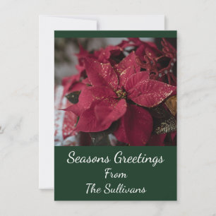 De groeten van de kerstmannen van Poinsettia Seaso Kaart