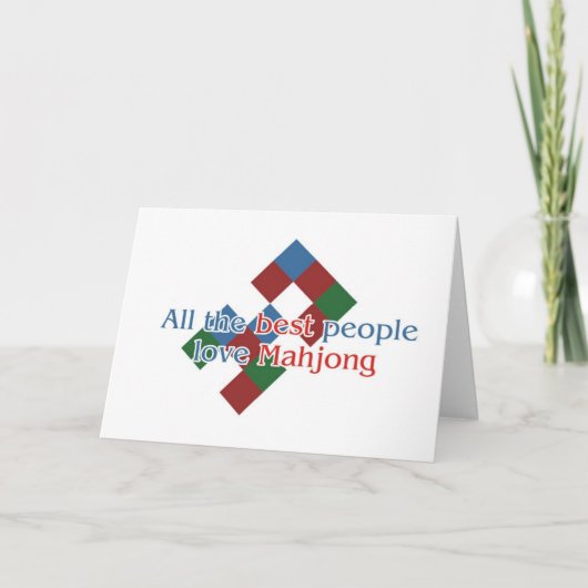 De groeten van de Minnaar van Mahjong Kaart (Voorkant)