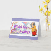 De groeten van de officiële bingominnaar kaart (Gele Bloem)