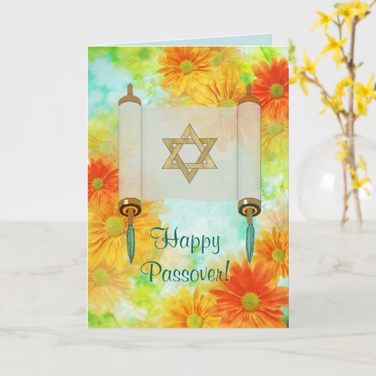 De Groeten van de Pascha Kaart (Gele Bloem)