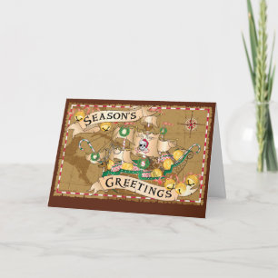 De Groeten van de piraat Feestdagen Kaart