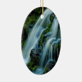 De groeten van de prachtige waterval van Poconos Keramisch Ornament (Rechts)