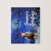 De groeten van de Santa Koe Seizoen Legpuzzel (Verticaal)