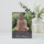 De Groeten van de Seizoenen van Boedha Feestdagenkaart (Staand voorkant)