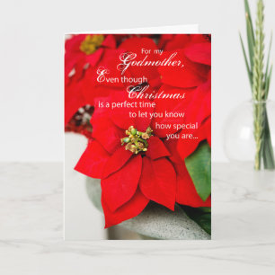 De Groeten van de Seizoenen van de Poinsettia van Feestdagen Kaart