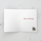 De Groeten van de Seizoenen van het Konijntje van Feestdagen Kaart (Binnen)