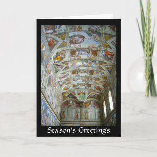 de groeten van de sistinekapel feestdagen kaart