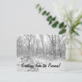De groeten van de Snowy Poconos Briefkaart (Staand voorkant)