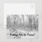De groeten van de Snowy Poconos Briefkaart (Voorkant / Achterkant)