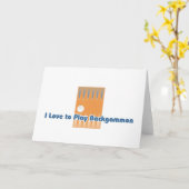 De groeten van de speler van het backgammon kaart (Gele Bloem)