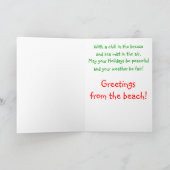 De Groeten van de vakantie van het Strand Feestdagen Kaart (Binnen)