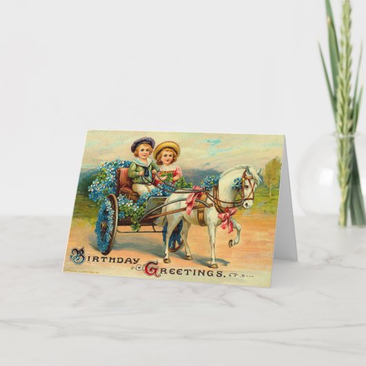 De Groeten van de verjaardag Kaart (Voorkant)