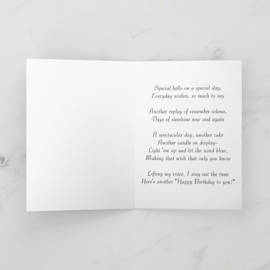 De Groeten van de verjaardag Kaart (Binnen)