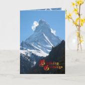 De Groeten van de verjaardag - Matterhorn, Zermatt Kaart (Gele Bloem)