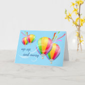 De Groeten van de Verjaardag van de Ballons van de Kaart (Gele Bloem)