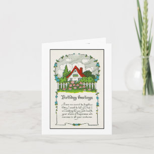 De Groeten van de verjaardag van een Afstand Kaart