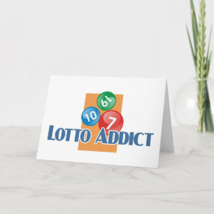 De groeten van de verslaafde van het lotto kaart