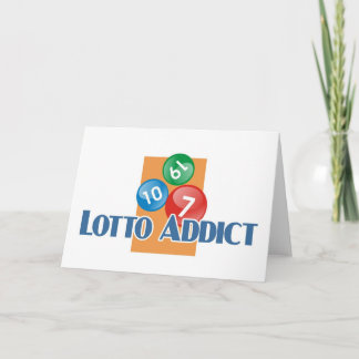 De groeten van de verslaafde van het lotto kaart