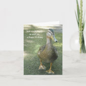 De groeten van Duck Birthday Kaart (Voorkant)