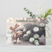 De groeten van Elegant Season Feestdagenkaart (Staand voorkant)