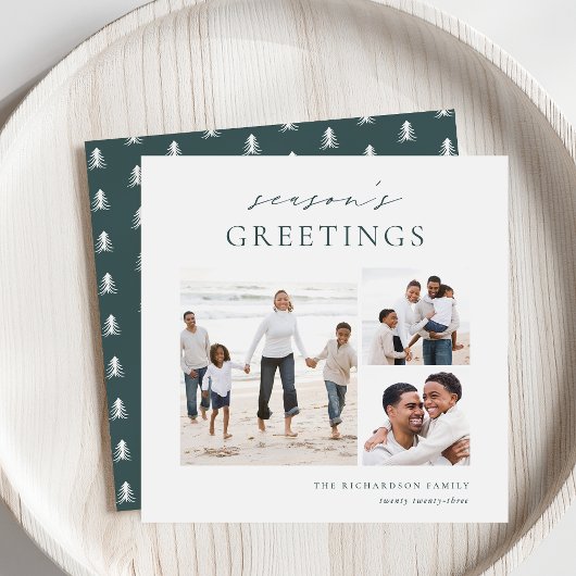 De groeten van Elegant Seizoen Foto van de kerstma Feestdagenkaart