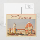 De groeten van Florence, het Italiaanse  Briefkaar Briefkaart (Voorkant / Achterkant)