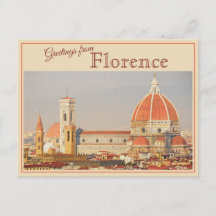 De groeten van Florence, het Italiaanse  Briefkaar