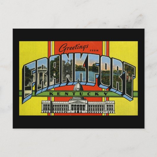 De groeten van Frankfort Kentucky Briefkaart (Voorkant)