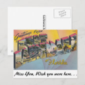 De groeten van Ft. Lauderdale, florida Briefkaart (Voorkant / Achterkant)