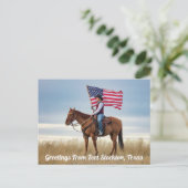 De groeten van Ft. Stockton, Texas Briefkaart (Staand voorkant)
