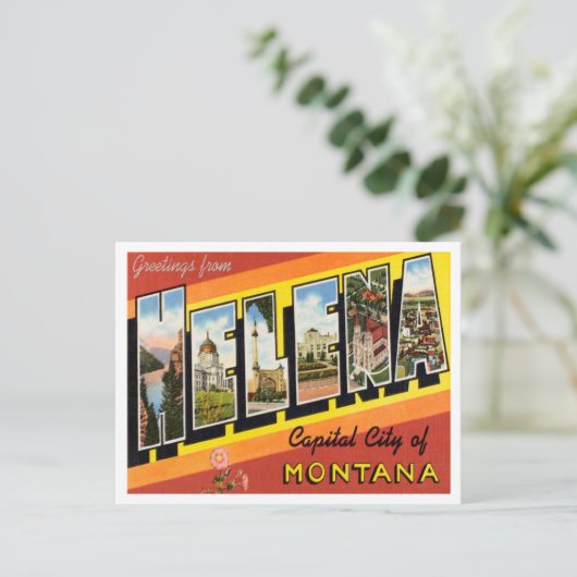De groeten van Helena, de hoofdstad van Montana Briefkaart (Staand voorkant)