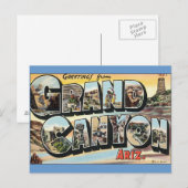 De groeten van het Briefkaart Grand Canyon (Voorkant / Achterkant)