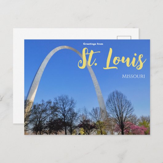 De groeten van het Briefkaart St. Louis Arch Misso (Voorkant / Achterkant)