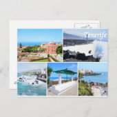 De groeten van het briefkaart Tenerife (Voorkant / Achterkant)