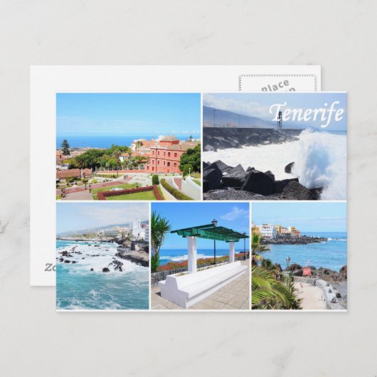 De groeten van het briefkaart Tenerife (Voorkant / Achterkant)